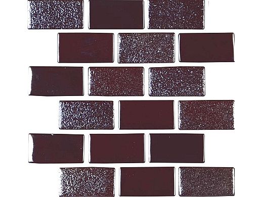 National Pool Tile Valencia 1x2 Series Glass Tile | Marron | VAL-MARRON 1X2