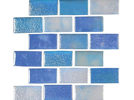 National Pool Tile Valencia 1x2 Series Glass Tile | Cielo | VAL-CIELO 1X2