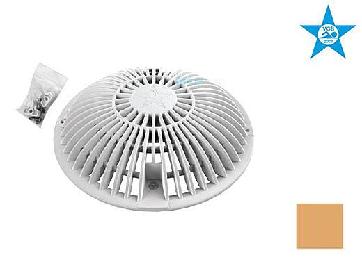 AquaStar 8" Round Retrofit MoFlow Suction Outlet Cover with Screw and Bushing Kit | Tan | R8MF108