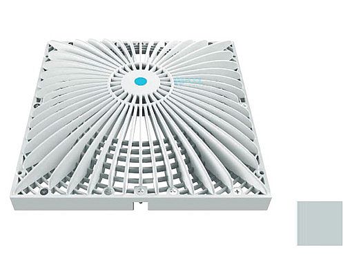AquaStar 12" Square Retrofit MoFlow Suction Outlet Cover with Screw Kit | Light Gray | R12MF103