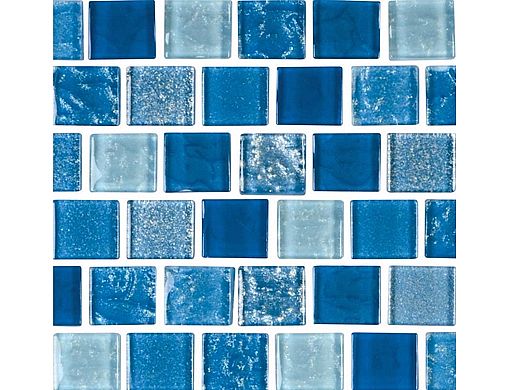National Pool Tile Soleil 1x1 Glass Series Pool Tile | Blue
