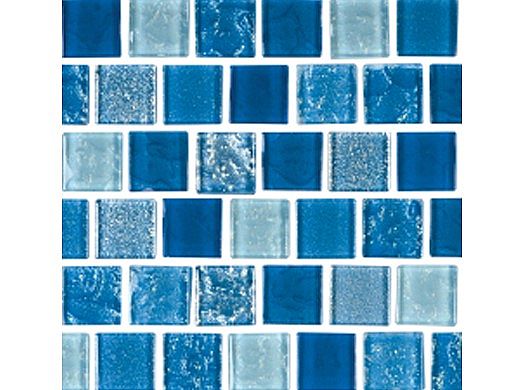 National Pool Tile Soleil 1x1 Glass Series Pool Tile | Blue | CLEO1X1