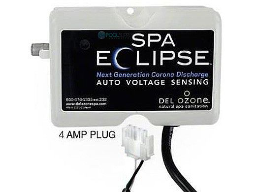 DEL OZONE Spa Eclipse Corona Discharge Ozone Generator | 1,000 Gallons | 100V/250V | AMP Cord | ECS-1RPAM2-U