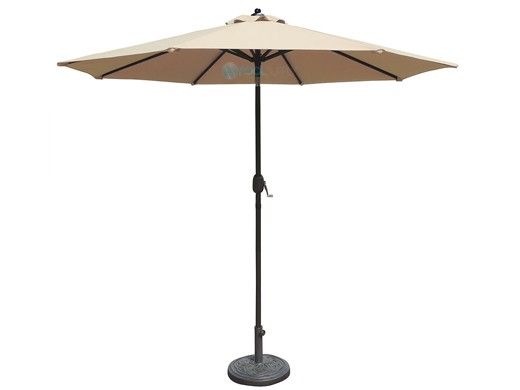 Mirage Autotilt Market Umbrella | 9 ft Octagon | Champagne Olefin | NU5422CH