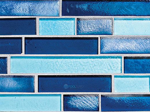 National Pool Tile Aquascapes Interlocking Glass Tile | Azure | OCN-AZURE IS12
