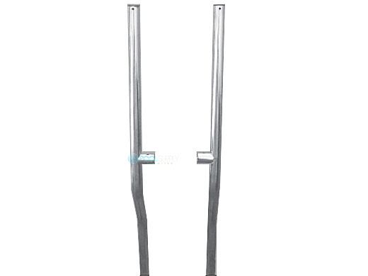Inter-fab Basketball Game Support Legs | 12" Offset Post | On Deck Mount | Light Gray Powder Coated | SPS-B BALL D-C9