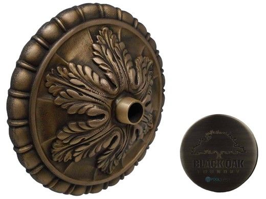 Black Oak Foundry Acanthus Leaf Emitter | Antique Pewter Finish | M220-AP | M235-AP