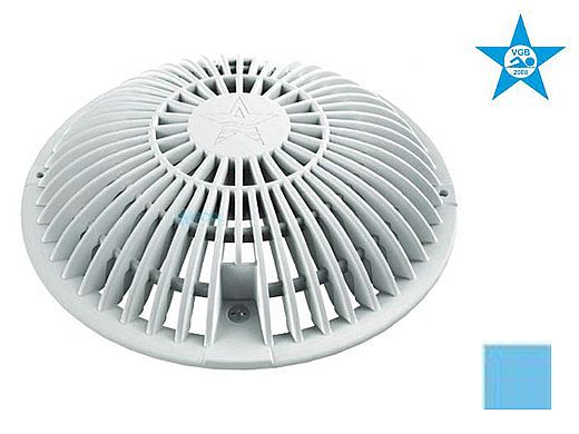 AquaStar 8" Round Retrofit MoFlow Suction Outlet Cover with Screw and Bushing Kit | Blue | R8MF104