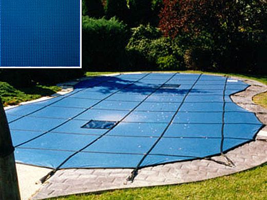 PoolTux 20-Year Emperor Solid Safety Cover | No Step Rectangle 14' x 28' Blue | CSPTBS14280
