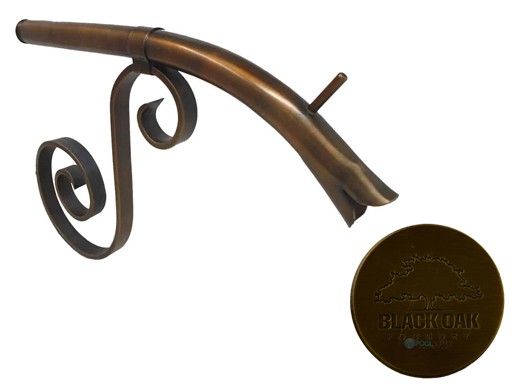 Black Oak Foundry Large Courtyard Spout | Antique Brass / Bronze Finish | S7600-AB | S7642-AB