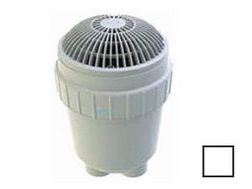 AquaStar 8" Round MoFlow Suction Outlet Cover with 2 Port Double Deep Sump Bucket (VGB Series) | White | 8MF101B