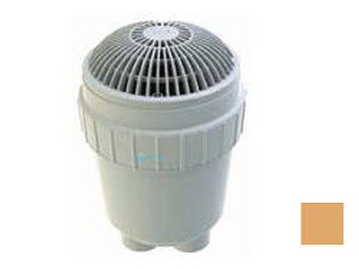 AquaStar 8" Round MoFlow Suction Outlet Cover with 2 Port Double Deep Sump Bucket (VGB Series) | Tan | 8MF108B