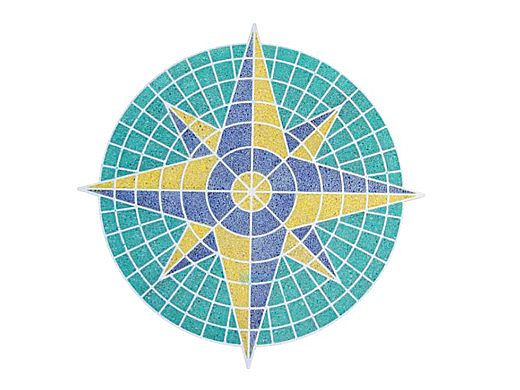 AquaStar Swim Designs Compass Stencil Only | White | F1001-01