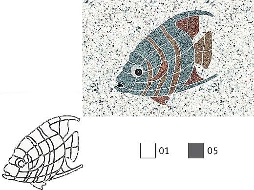 AquaStar Swim Designs Angel Fish Stencil Only | Gray | F1002-05