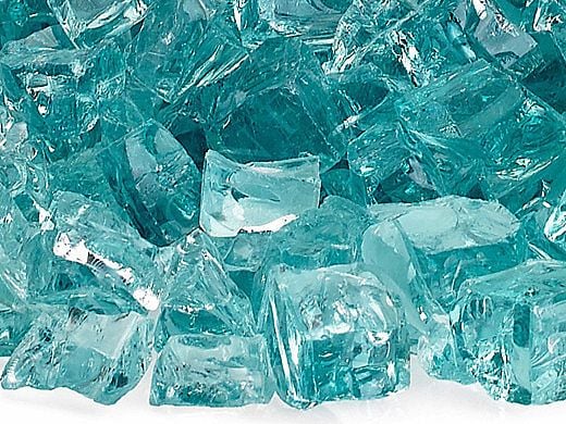 American Fireglass Half Inch Classic Collection | Azuria Fire Glass | 10 Pound Jar | AFF-AZBL12-J