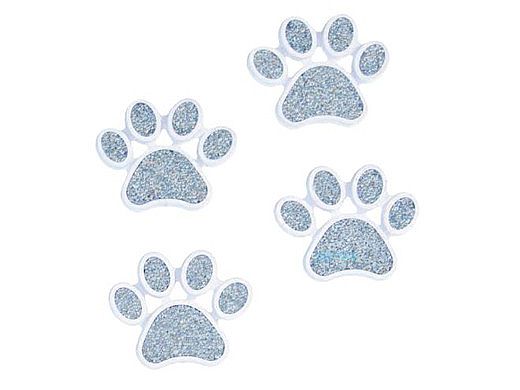 AquaStar Swim Designs Dog Paw Stencil Only | Set of 4 White | F1004-01