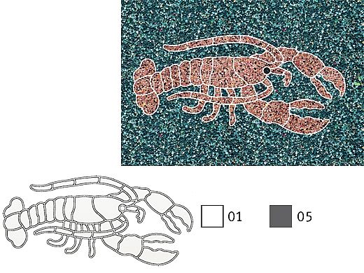 AquaStar Swim Designs Lobster Stencil Only | Gray | F1006-05