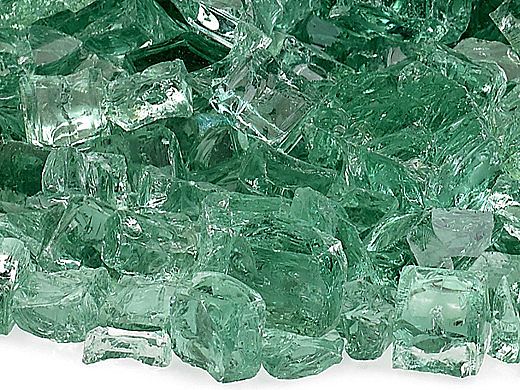 American Fireglass Half Inch Classic Collection | Evergreen Fire Glass | 10 Pound Jar | AFF-EVGR12-J