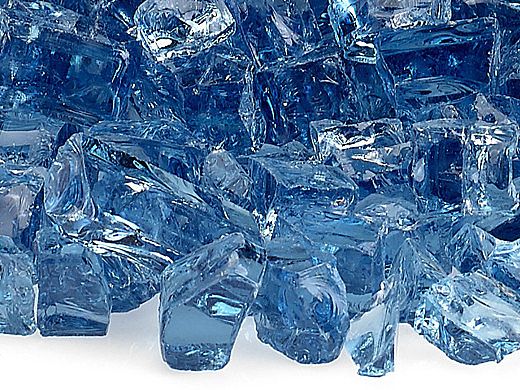 American Fireglass Half Inch Classic Collection | Pacific Blue Fire Glass | 10 Pound Jar | AFF-PABL12-J