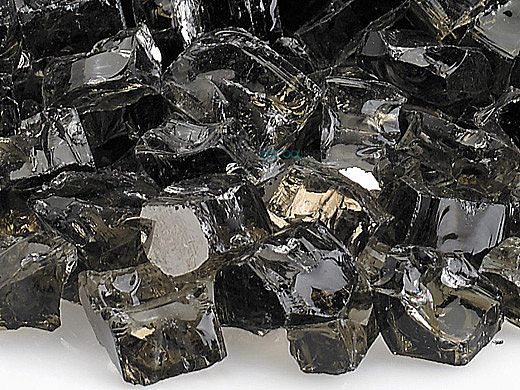American Fireglass Half Inch Premium Collection | Bronze Reflective Fire Glass | 10 Pound Jar | BRZRF12-J