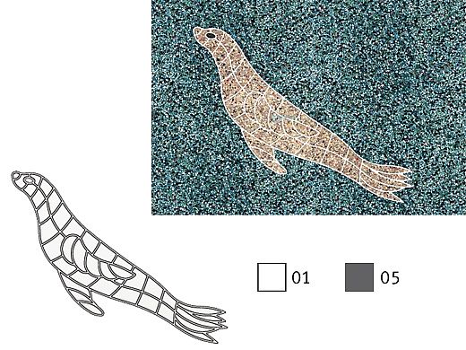 AquaStar Swim Designs Sea Lion Stencil Only | Gray | F1009-05