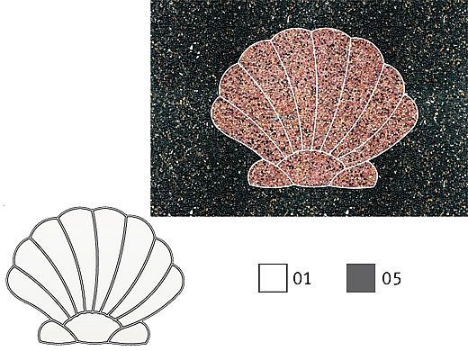 AquaStar Swim Designs Shell Stencil Only | Gray | F1011-05
