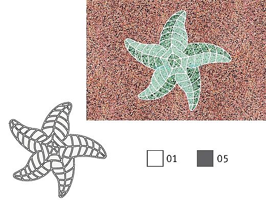 AquaStar Swim Designs Starfish Stencil Only | Gray | F1012-05