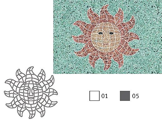 AquaStar Swim Designs Sun Stencil Only | Gray | F1014-05