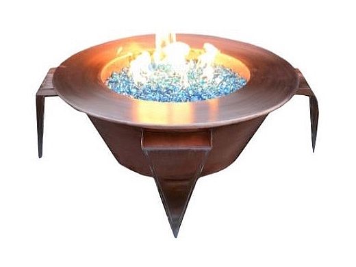 The Outdoor Plus Fire and Water Pot With 4 Water Falls | Match Lit | OPT-4W30