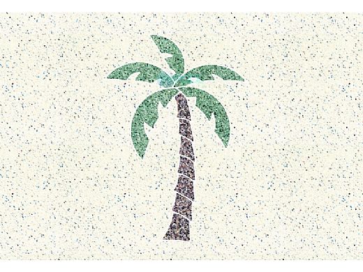 AquaStar Swim Designs Palm Tree Medium Stencil Only | Gray | F1027-05