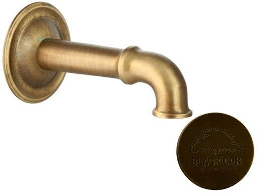 Black Oak Foundry Cortona Spout | Antique Brass / Bronze Finish | S27-AB