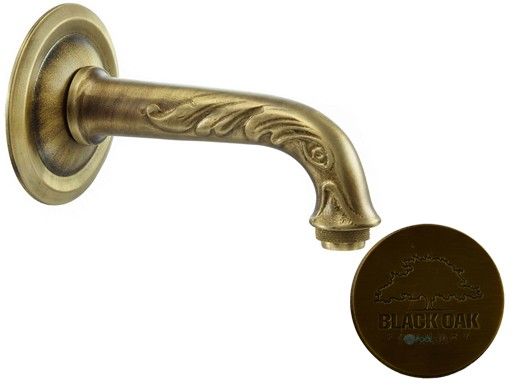 Black Oak Foundry Turin Spout | Antique Brass / Bronze Finish | S34-AB