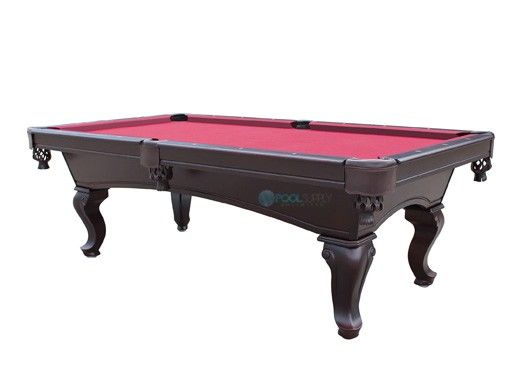 Hathaway Monterey 8-Foot Mahogany Slate Pool Table| Red Felt | NG2585RD