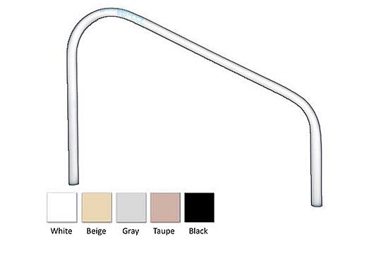 Saftron Deck Mounted 2-Bend Handrail Pair | .25" Thickness 1.90" OD | 30" W x 24" H | Black | DR-230-BK