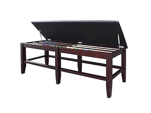 Hathaway Unity Spectator Storage Bench | Rich Mahogany Finish | NG2558M
