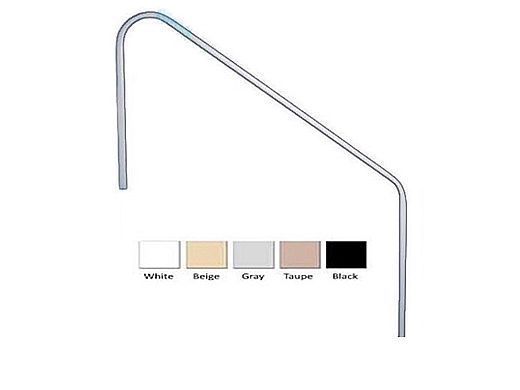 Saftron Deck To Pool Mounted 2-Bend Handrail | .25" Thickness 1.90" OD | 60"W x 32"H | Gray | DTP-260-G