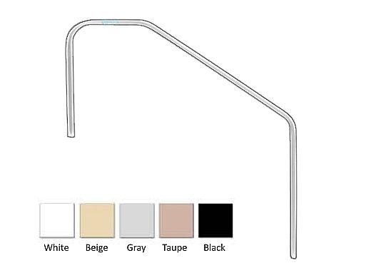 Saftron Deck To Pool Mounted 3-Bend Handrail | .25" Thickness 1.90" OD | 66"W x 32"H | Beige | DTP-366-B