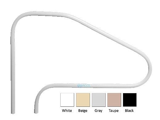 Saftron Return to Deck 4-Bend Classic Style Handrail .25" Thickness 1.90" OD | White | P-448-RTD-W