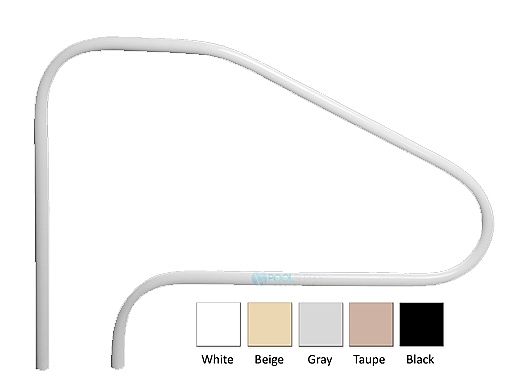 Saftron Return to Deck Mounted 4-Bend Fully Reinforced Handrail | .25" Thickness 1.90" OD | 48" W x 32" H | Beige | RTD-448-B