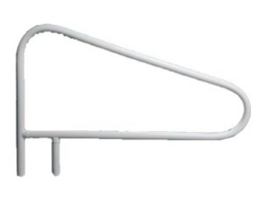 Saftron Cross Braced Return to Deck Mounted 3-Bend Above Water Handrail | .25" Thickness 1.90" OD | 52" W x 32" H | Taupe | CBRTD-352-T