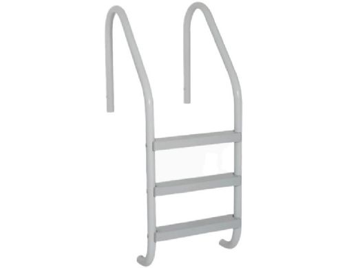 Saftron Economy 2-Step Ladder | .25" Thickness 1.90" OD | 24" W x 44" H | Gray | P-324-L2-G