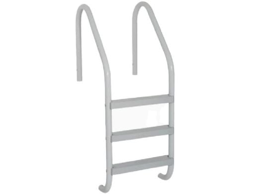 Saftron Economy 3-Step Ladder | .25" Thickness 1.90" OD | 24" W x 53" H | Gray | P-324-L3-G