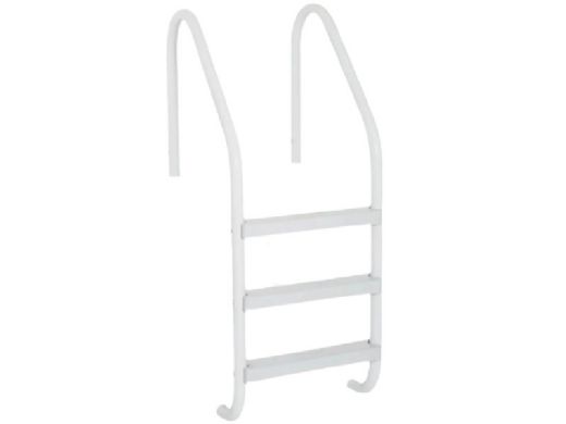 Saftron Economy 5-Step Ladder | .25" Thickness 1.90" OD | 24" W x 72" H | White | P-324-L5-W