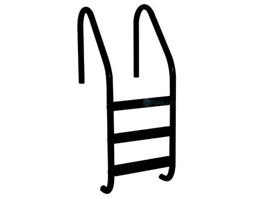 Saftron Economy 5-Step Ladder | .25" Thickness 1.90" OD | 24" W x 72" H | Black | P-324-L5-BK