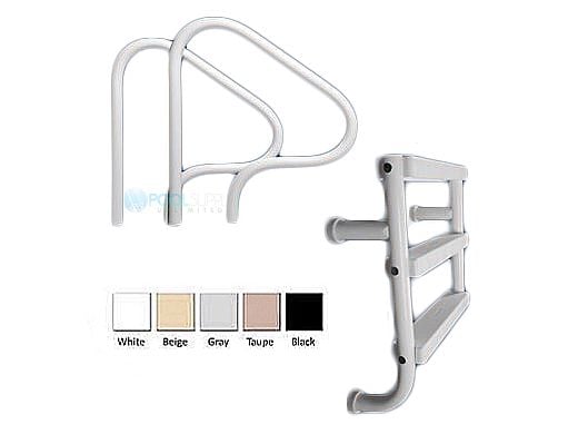 Saftron Wall Mounted Split 3-Step Ladder | .25" Thickness 1.90" OD | 7"W x 26"H | Gray | P-326-SL3-G