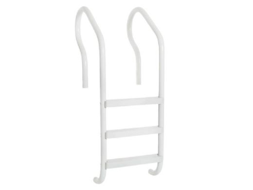 Saftron Elite Series 2-Step Ladder | .25" Thickness 1.90" OD | 21" W x 43" H | White | P-421-LP2-W