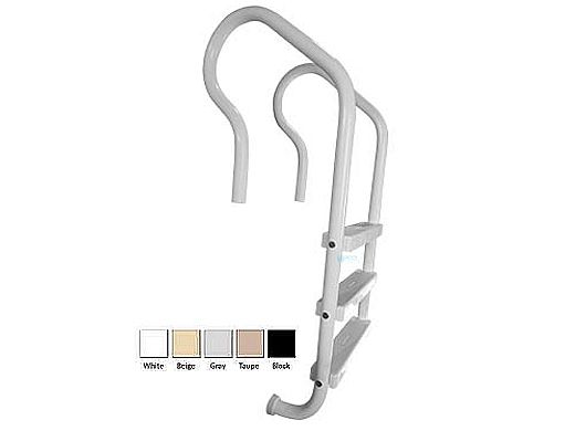 Saftron Elite Series 2-Step Ladder | .25" Thickness 1.90" OD | 21"W x 43"H | Taupe | P-421-LP2-T