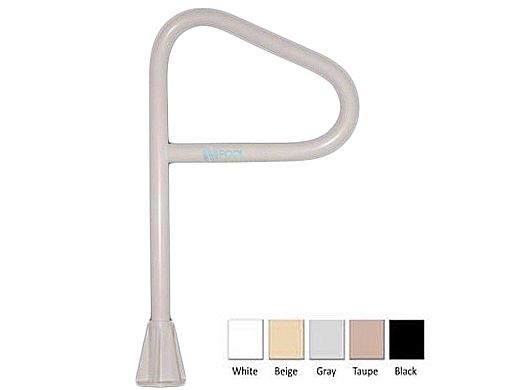 Saftron In Ground Spa Floor Handrail with Lift & Turn Base | .25" Thickness 1.90" OD | 18" W x 24" H | Beige | SF-24-LT-B