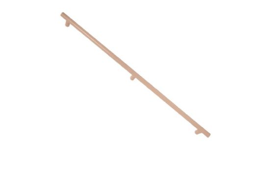 Saftron 3-Post Safety & Exercise Support Bar | .25 Thickness 1.90" OD | 5" W x 72" L | Single | Taupe | X-72-T
