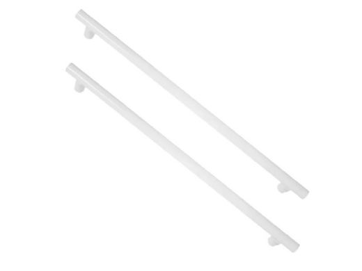 Saftron 2-Post Safety & Exercise Support Bar | .25 Thickness 1.90" OD | 5" W x 9" L | Pair | White | X-09-W | X-09 PR-W
